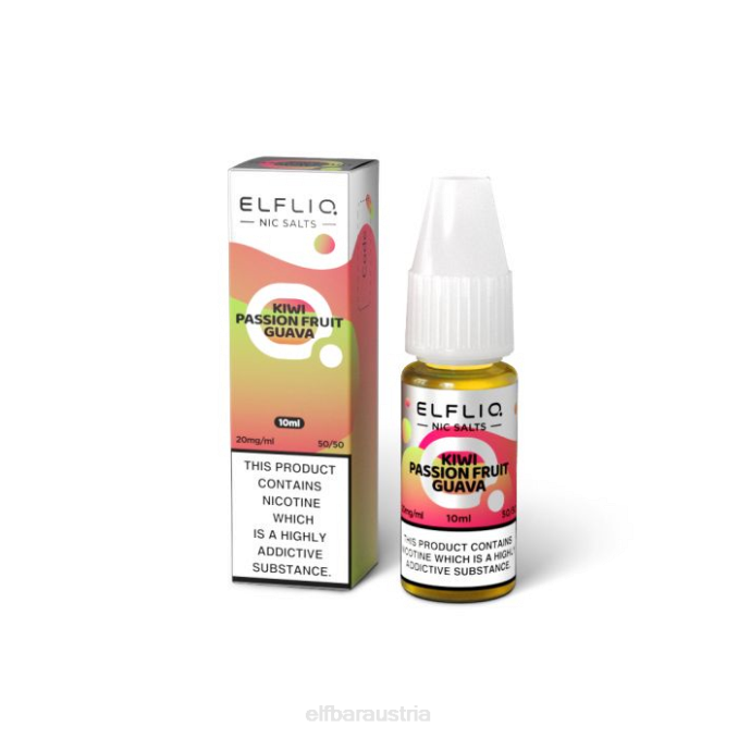 Elfbar Elfliq Kiwi-Passionsfrucht-Guava-Nic-Salze – 10 ml – 20 mg/ml 4840K210