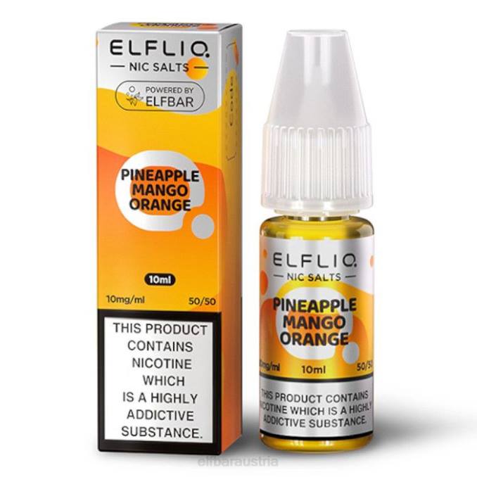 Elfbar Elfliq Nic Salts – Ananas-Mango-Orange – 10 ml – 10 mg/ml 4840K173