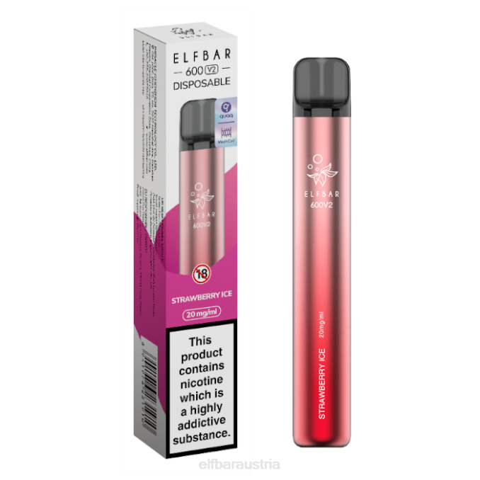 Elfbar 600v2 Einweg-Vaporizer – 20 mg 4840K14 Erdbeereis