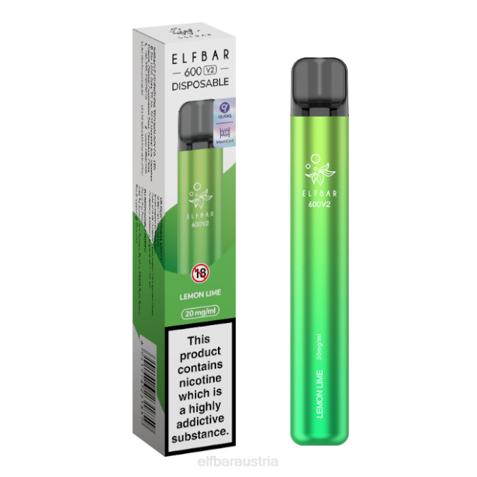 Elfbar 600v2 Einweg-Vaporizer – 20 mg 4840K15 Zitronenlimette