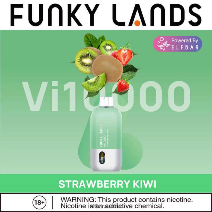 R06XV161 ELFBAR Funky Lands Einweg-Vape VI10000 Züge Erdbeer-Kiwi