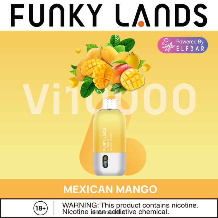 R06XV162 ELFBAR Funky Lands Einweg-Vape VI10000 Züge Pfirsich-Colada