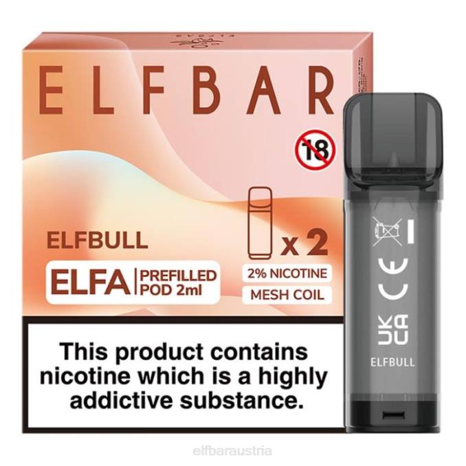 Elfbar Elfa vorgefüllte Kapsel – 2 ml – 20 mg (2 Packungen) 4840K128 Elfenbulle