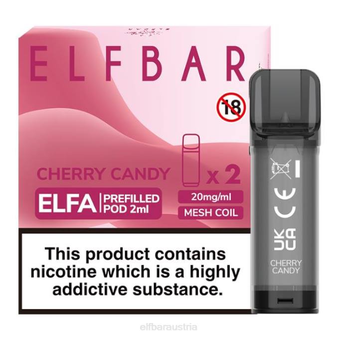 Elfbar Elfa vorgefüllte Kapsel – 2 ml – 20 mg (2 Packungen) 4840K131 Kirschbonbons